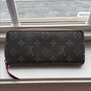 Louis Vuitton Brown and Tan Monogram Zipper Wallet